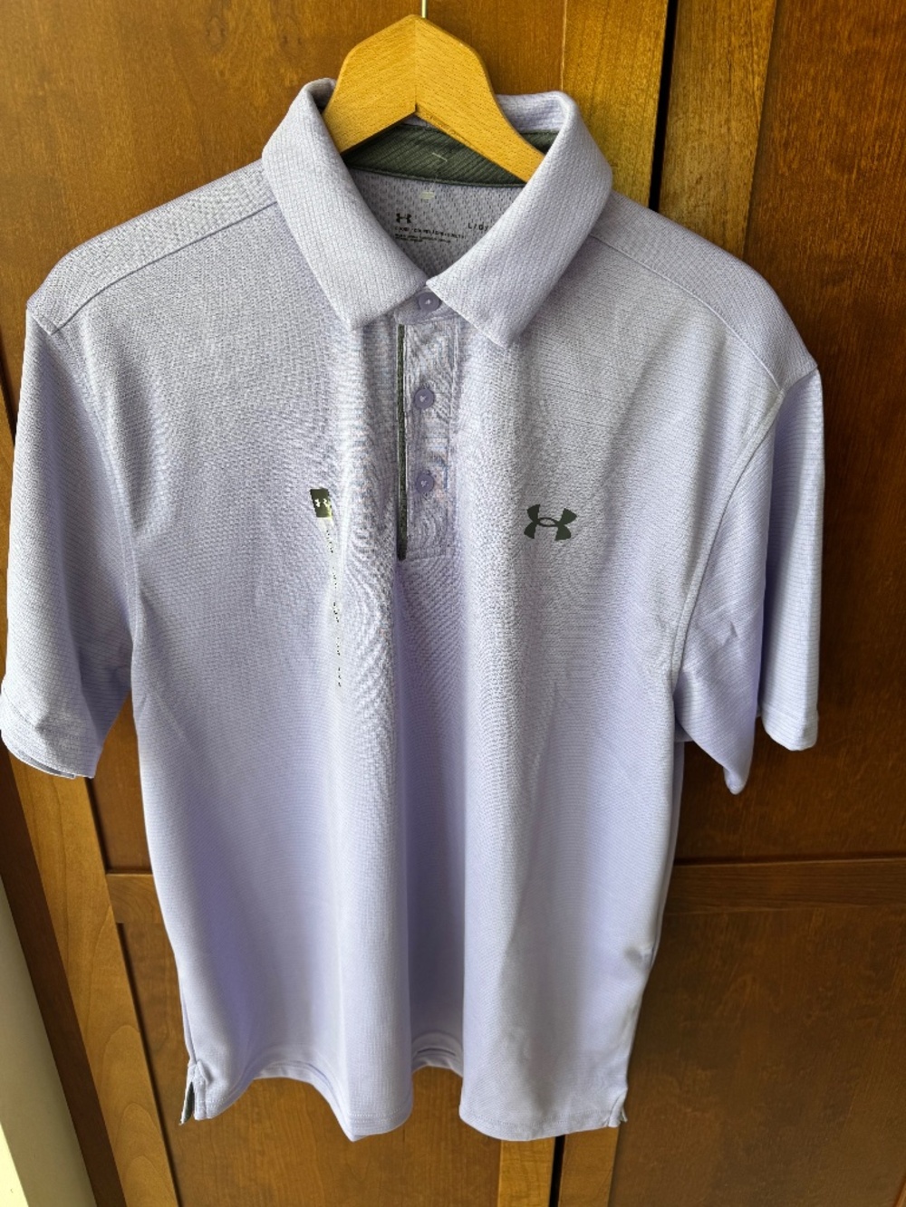 Under Armour 1290140 Men's UA Tech Performance Loose-Fit Golf Polo Shirt Gray L.